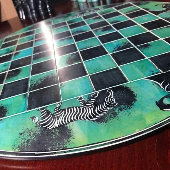 African Vintage Chess Set - Royal Green Large Chess Board - Picture 11 of 11